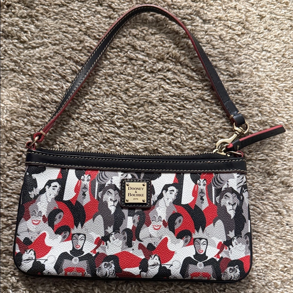 Dooney & Bourke Multicolor Villains Print Wristlet - Red, Black, White